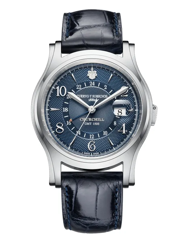 Cuervo Y Sobrinos Churchill 1895 GMT 43mm Ref:2811.1GMTB